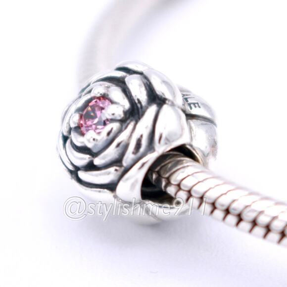 Authentic Pandora Blooming Rose Charm - 790575CZS - Picture 1 of 12